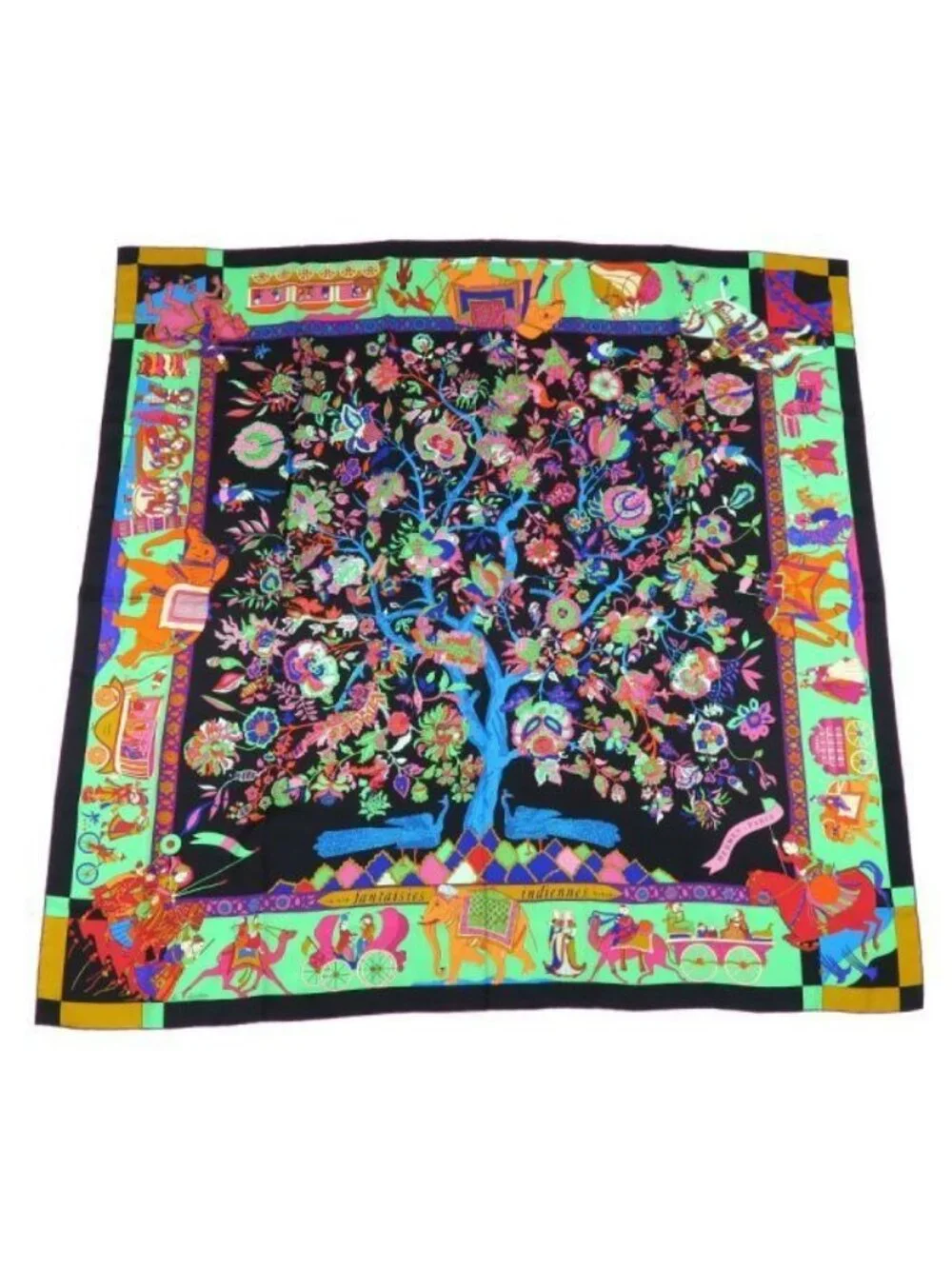 Hermes Carre Geant Silk Twill Plume Scarf